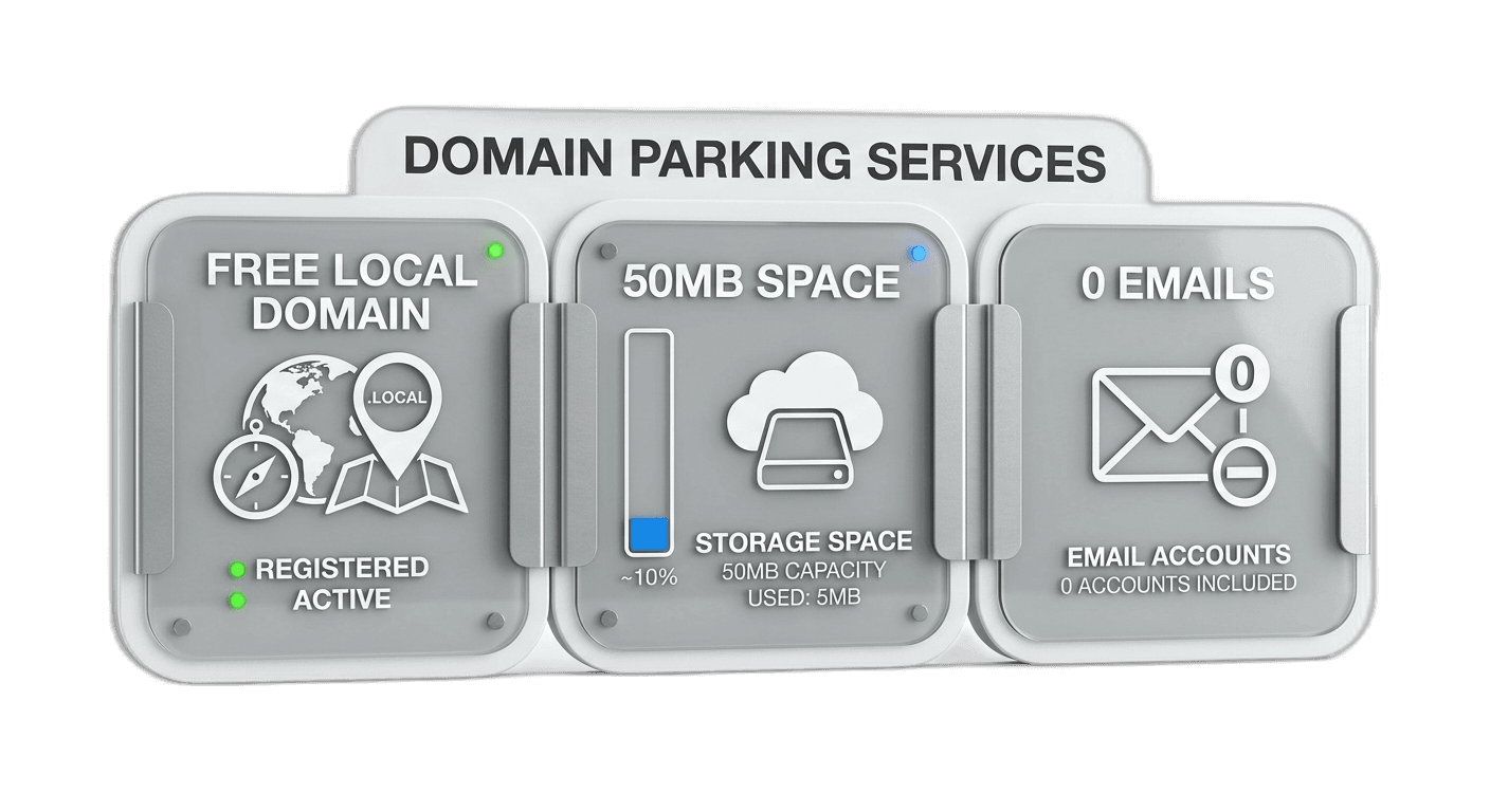 Domain Parking - Free Local Domain, 50MB Space, 0 Emails