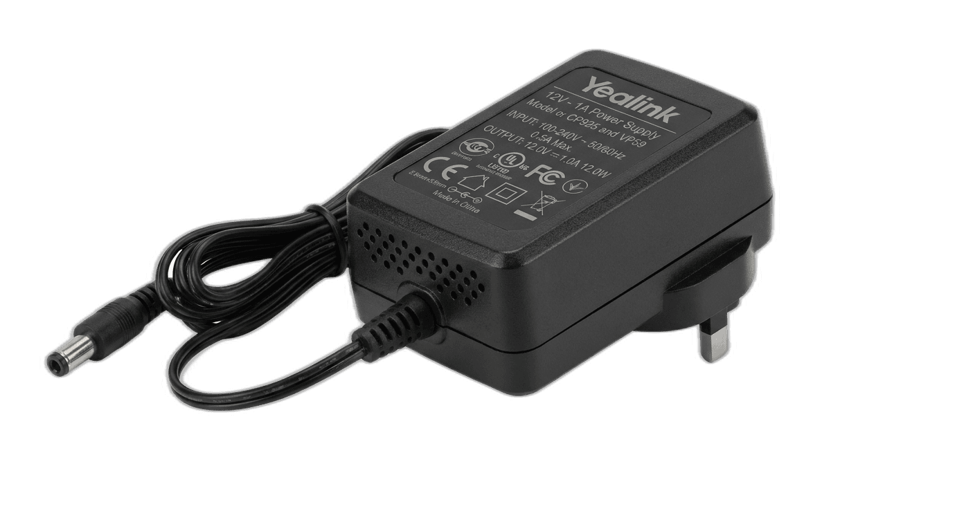 Yealink Power Supply 12V - 1A For CP925 And VP59