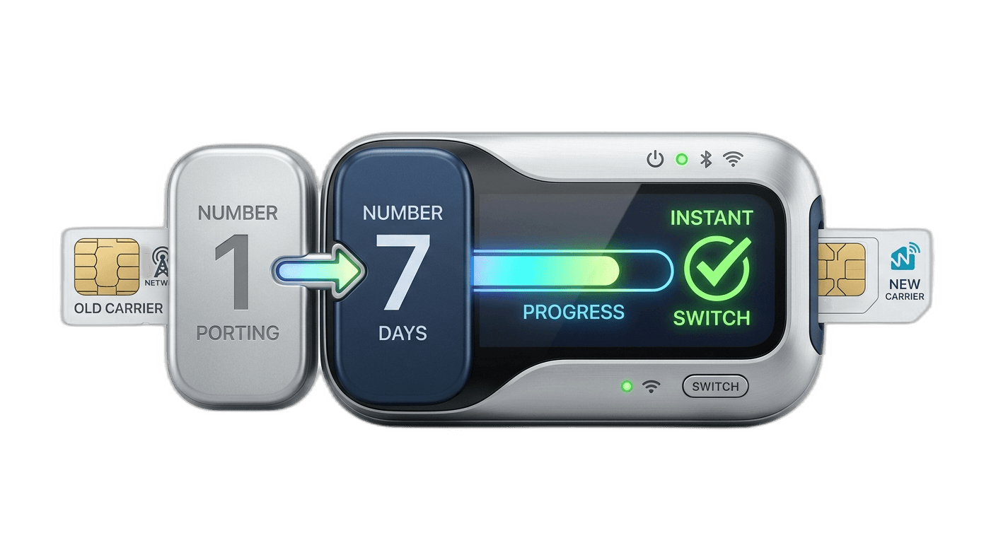 Number Porting (Instant switch-over after 7 working days)